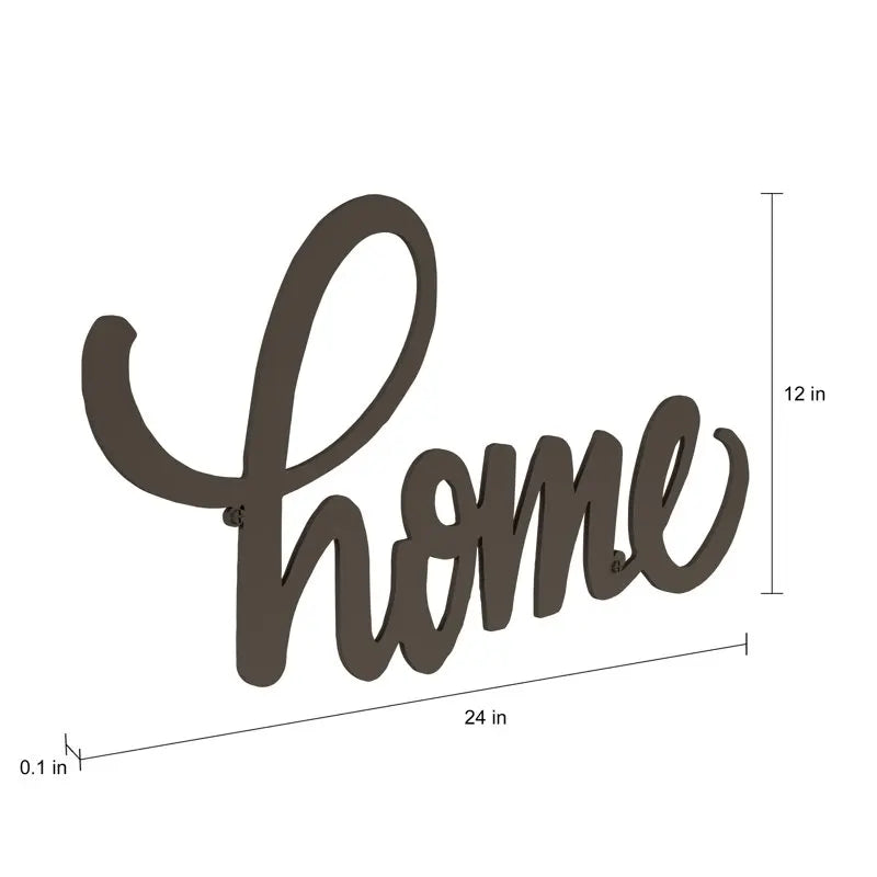 Rustic Metal Cutout Home Sign